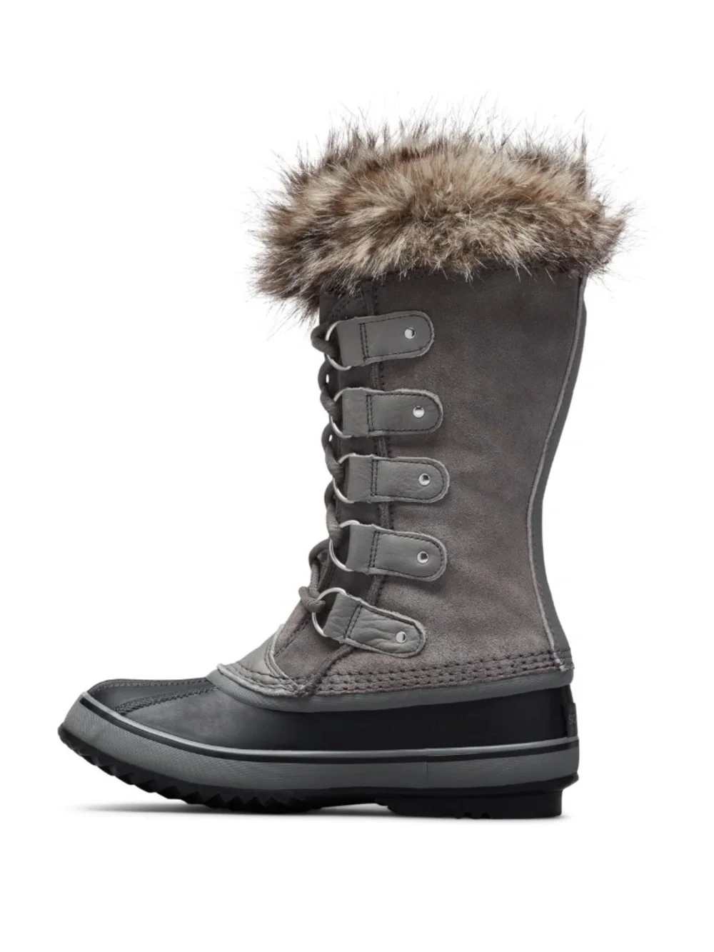 New Sorel Women's Joan of Arctic Boot Waterproof Quarry Grey Lace Up Suede Boots - Picture 2 of 7
